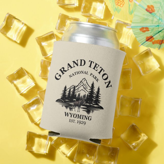 Grand Teton mountains National Park Wyoming Can Cooler (In Situ Summer)