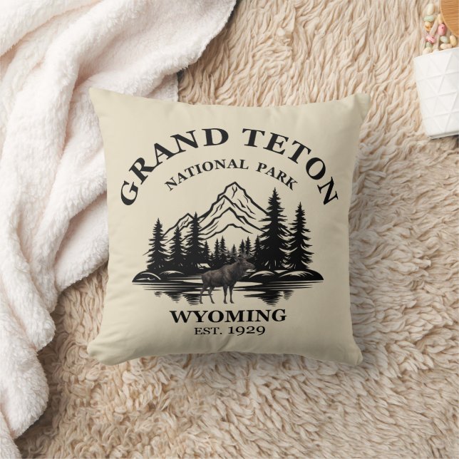 Grand Teton mountains National Park Wyoming Cushion (Blanket)