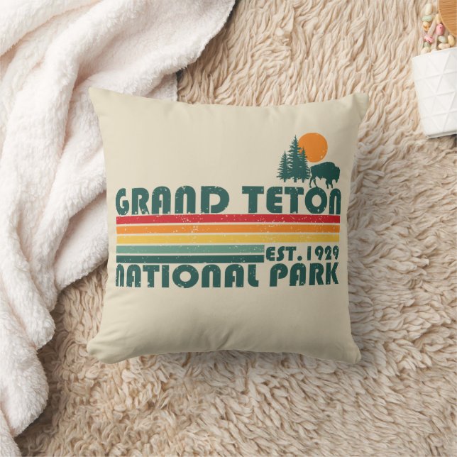 Grand Teton mountains National Park Wyoming Cushion (Blanket)