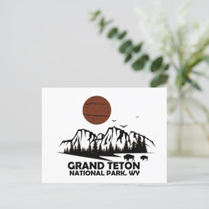Grand Teton mountains National Park Wyoming Holida Holiday Postcard