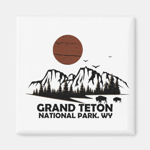 Grand Teton mountains National Park Wyoming Magnet