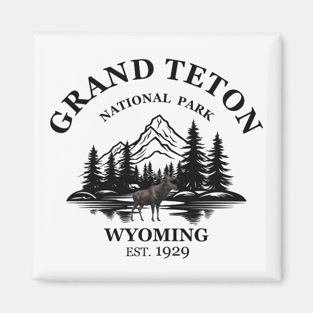 Grand Teton mountains National Park Wyoming Magnet (Front)