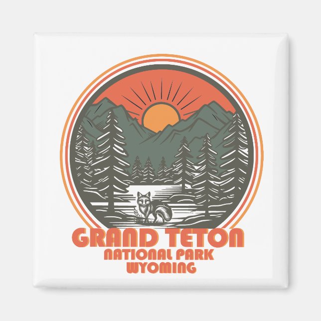 Grand Teton mountains National Park Wyoming Magnet (Front)