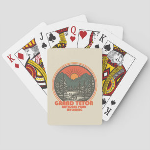 Grand Teton mountains National Park Wyoming Playing Cards