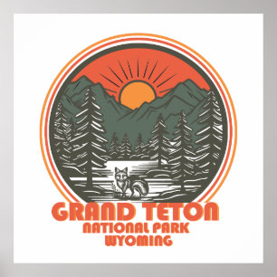 Grand Teton mountains National Park Wyoming Poster