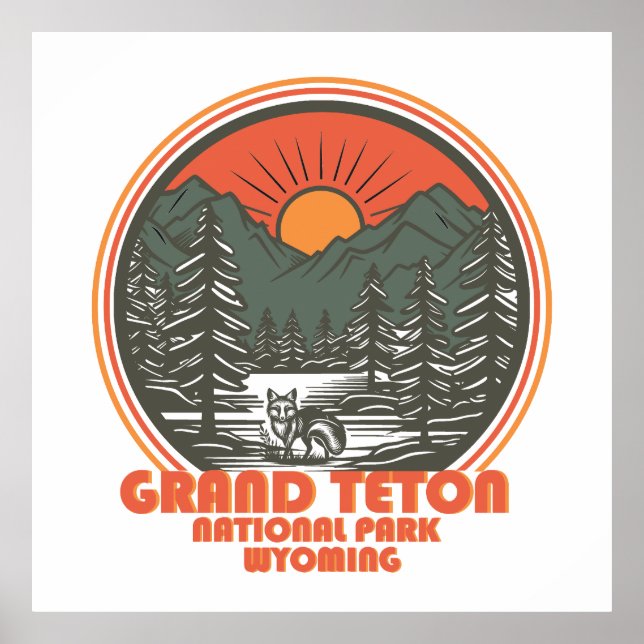 Grand Teton mountains National Park Wyoming Poster (Front)