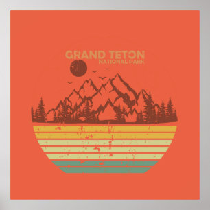 Grand Teton mountains National Park Wyoming Poster