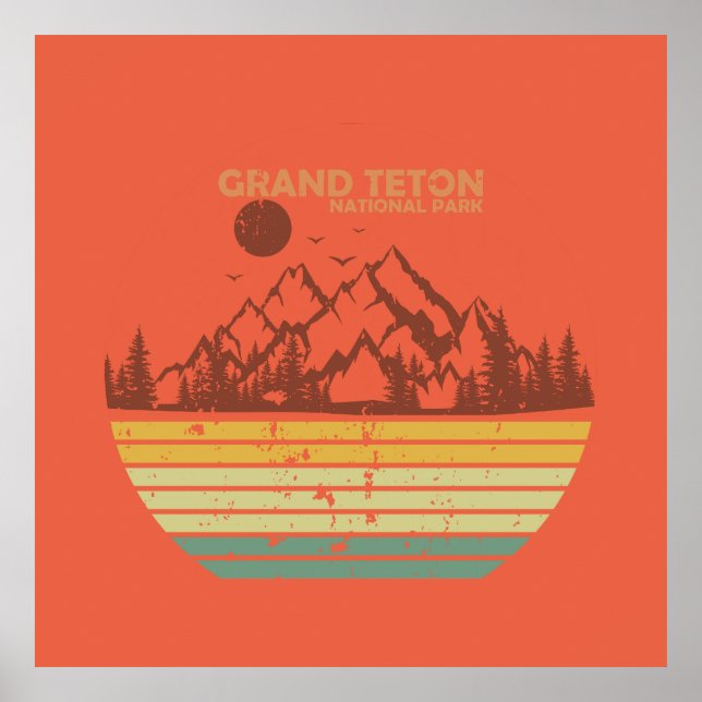 Grand Teton mountains National Park Wyoming Poster (Front)