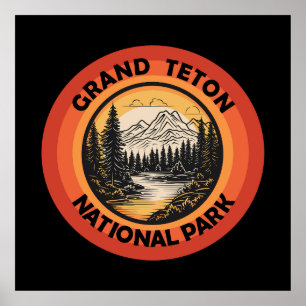 Grand Teton mountains National Park Wyoming Poster