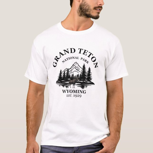 Grand Teton mountains National Park Wyoming T-Shirt (Front)