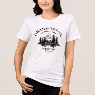 Grand Teton mountains National Park Wyoming Tri-Blend Shirt