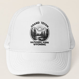 Grand Teton mountains National Park Wyoming Trucker Hat