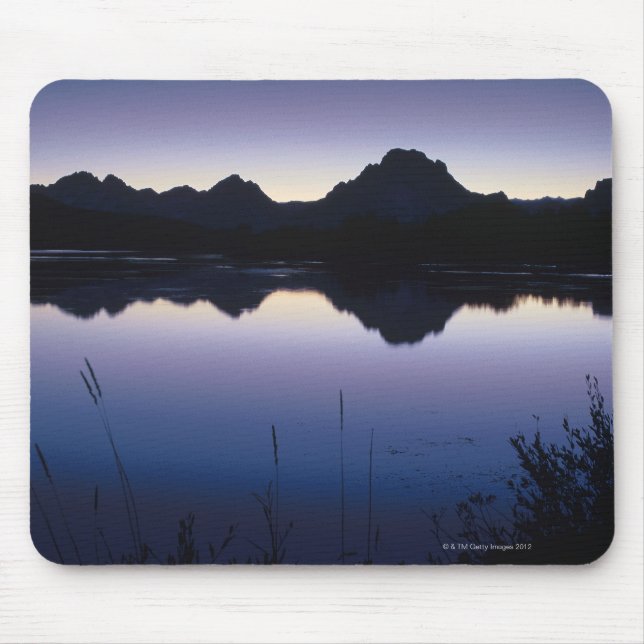Grand Teton Mountains reflected in lake Mouse Mat (Front)