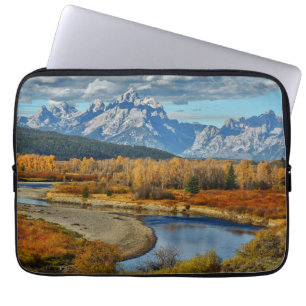 Grand Teton Mountains River View in Autumn Laptop Sleeve