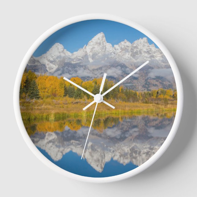 Grand Teton Mountains Wyoming Clock (Front)