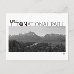 GRAND TETON NAT’L PARK-Wyoming-Ansel Adams View- Postcard