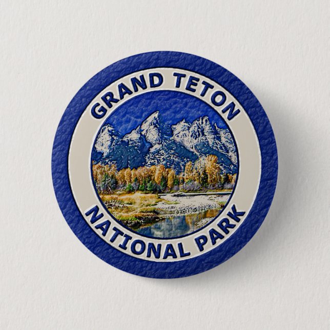 Grand Teton National Park 6 Cm Round Badge (Front)