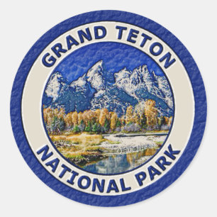 Grand Teton National Park Classic Round Sticker