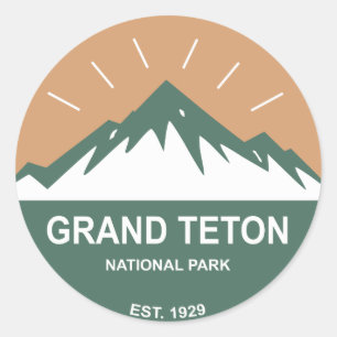 Grand Teton National Park Classic Round Sticker