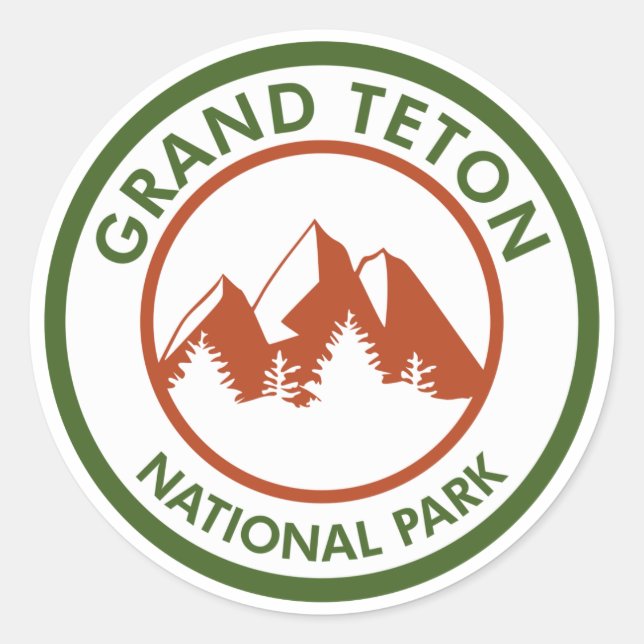 Grand Teton National Park Classic Round Sticker (Front)