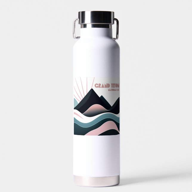 Grand Teton National Park Coloured Hills Water Bottle (Front)