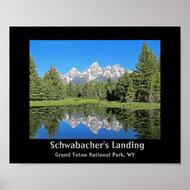Grand Teton National Park Design Landscape Poster (Front)