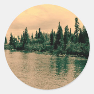 Grand Teton National Park. Gorgeous landscape Classic Round Sticker