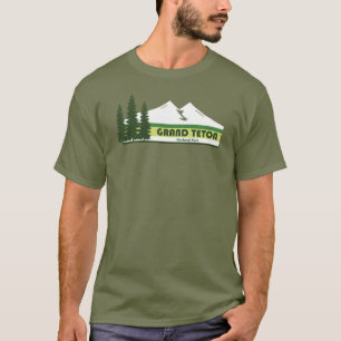 Grand Teton National Park Green Stripes T-Shirt