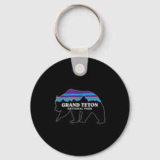 Grand teton national park grizzly bear minimalist key ring