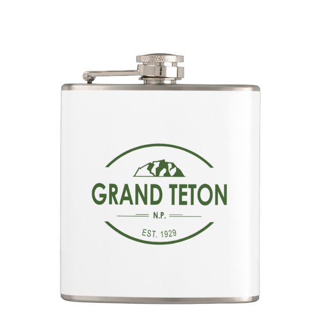 Grand Teton National Park Hip Flask (Front)