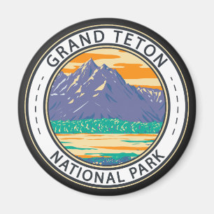 Grand Teton National Park In Spring Badge Magnet
