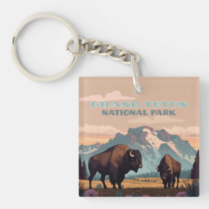Grand Teton National Park Jackson Wyoming Mountain Key Ring