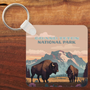 Grand Teton National Park Jackson Wyoming Mountain Key Ring
