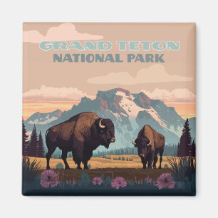 Grand Teton National Park Jackson Wyoming Mountain Magnet