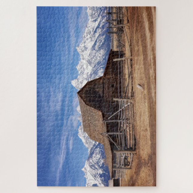 Grand Teton National Park - John Moulton Barn Jigsaw Puzzle (Vertical)