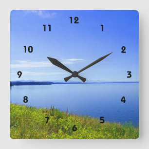 Grand Teton National Park. Landscape photography Square Wall Clock