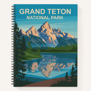 Grand Teton National Park Landscape Travel Art Notebook
