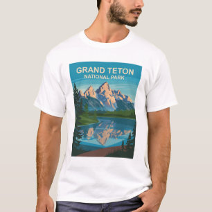 Grand Teton National Park Landscape Travel Art T-Shirt