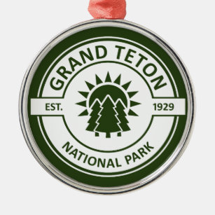 Grand Teton National Park Metal Tree Decoration
