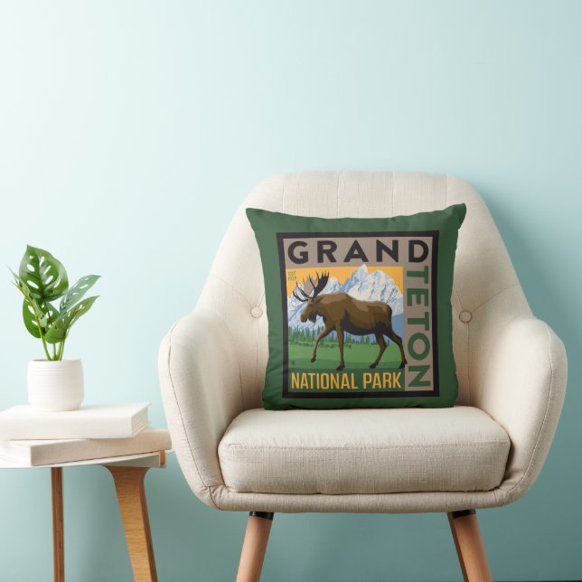 Grand Teton National Park Moose Cushion (Chair)