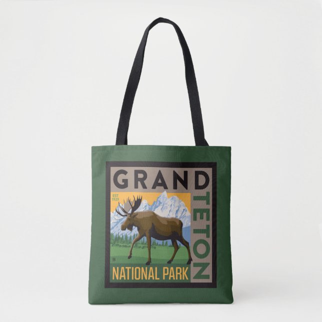 Grand Teton National Park Moose Tote Bag (Front)