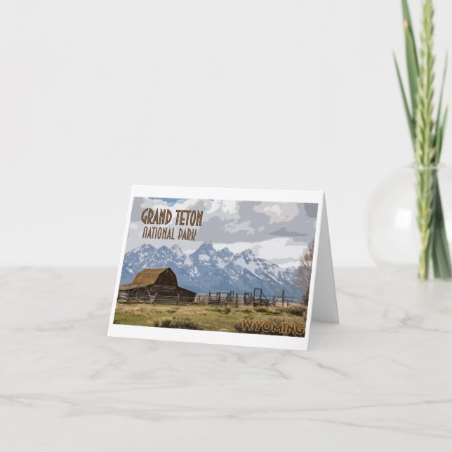 Grand Teton National Park Note Card (Front)