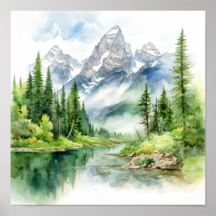 Grand Teton National Park Painting Print