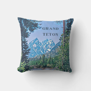 Grand Teton National Park Pillow