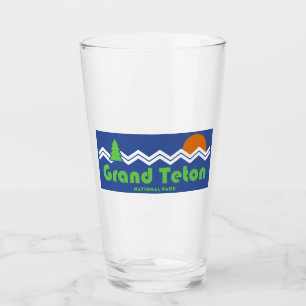 Grand Teton National Park Retro Glass