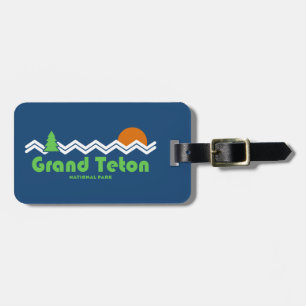 Grand Teton National Park Retro Luggage Tag