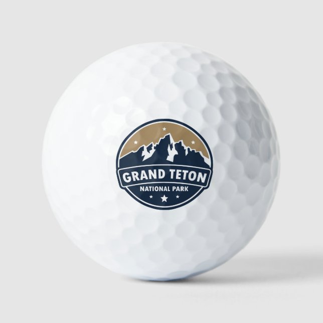 Grand Teton National Park Round Emblem Golf Balls (Front)
