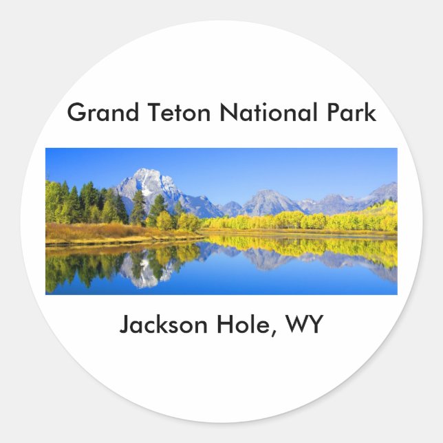 Grand Teton National Park Series 1 Classic Round Sticker (Front)