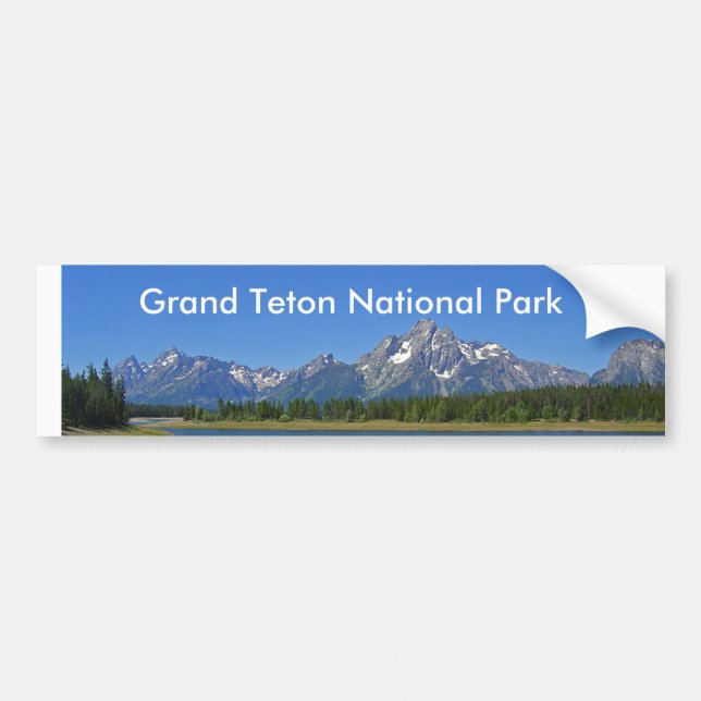 Grand Teton National Park Series 9 Bumper Sticker (Front)