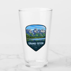 Grand Teton National Park Shield Glass